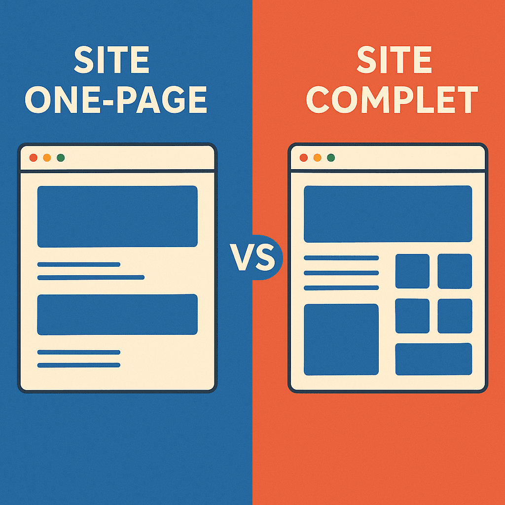 Site one-page vs site complet : que choisir pour votre activité ? image principale