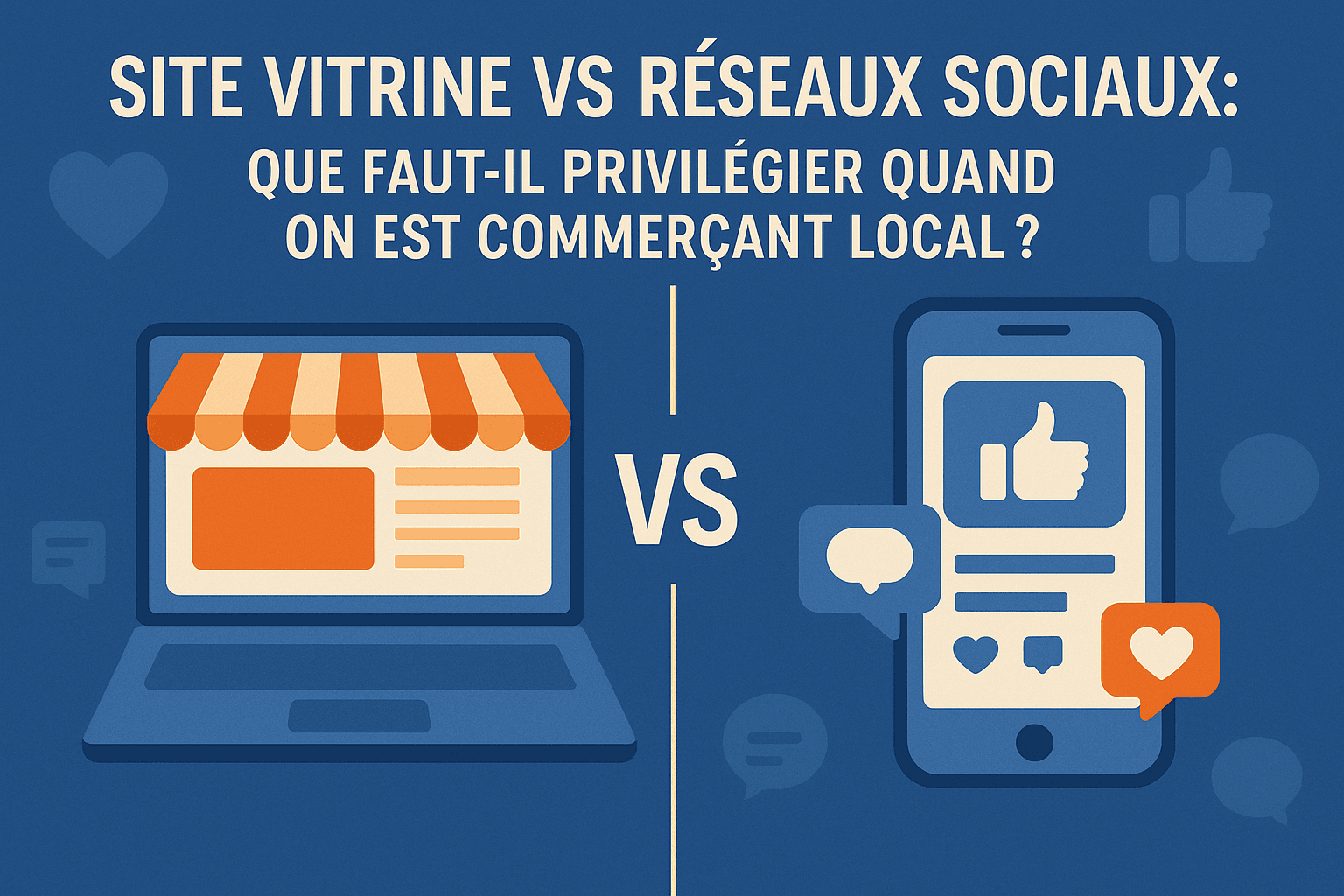 Site vitrine ou réseaux sociaux : quelle est la meilleure vitrine pour un commerçant local en 2025 ? image principale