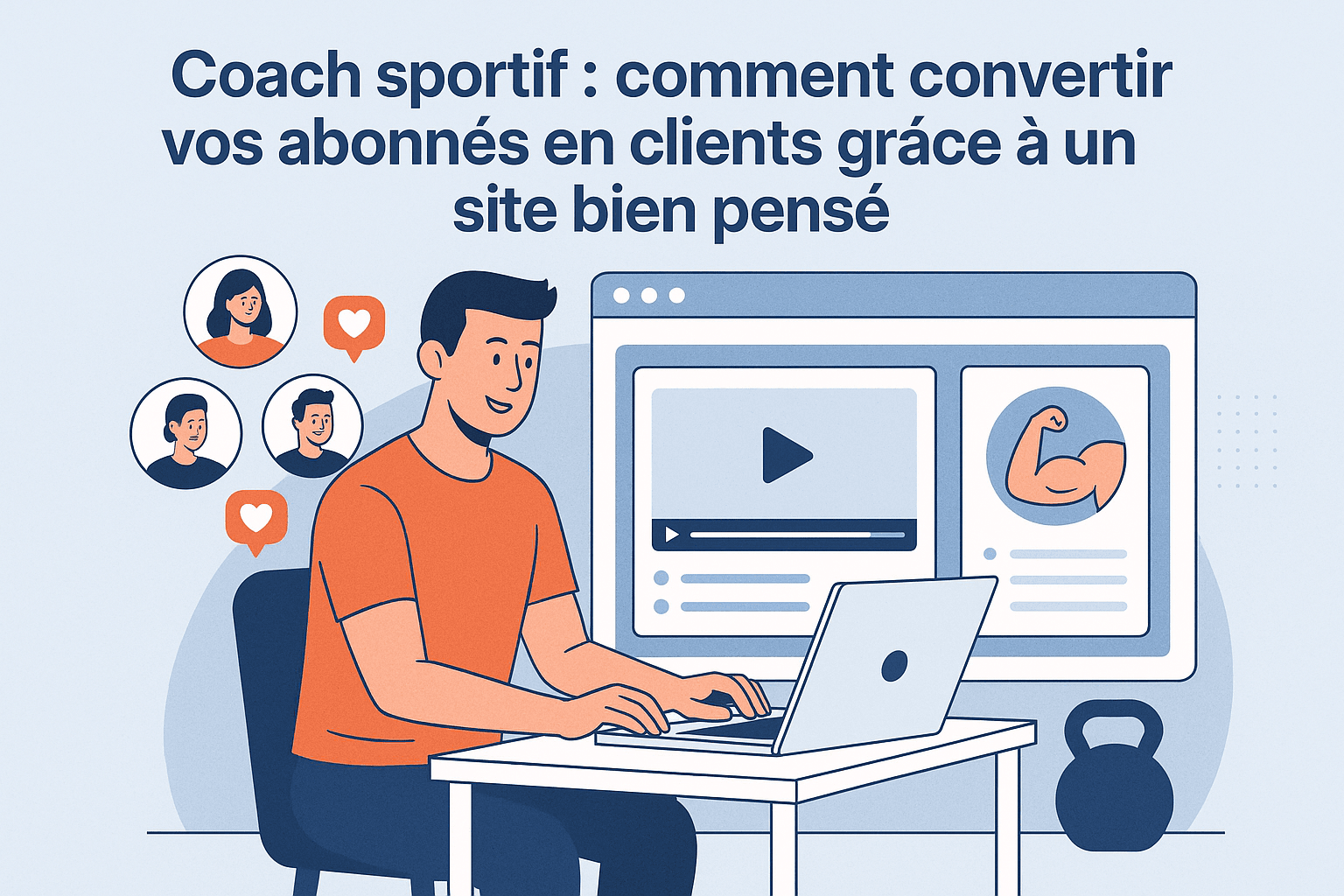Coach sportif : comment convertir vos abonnés en clients grâce à un site bien pensé image principale