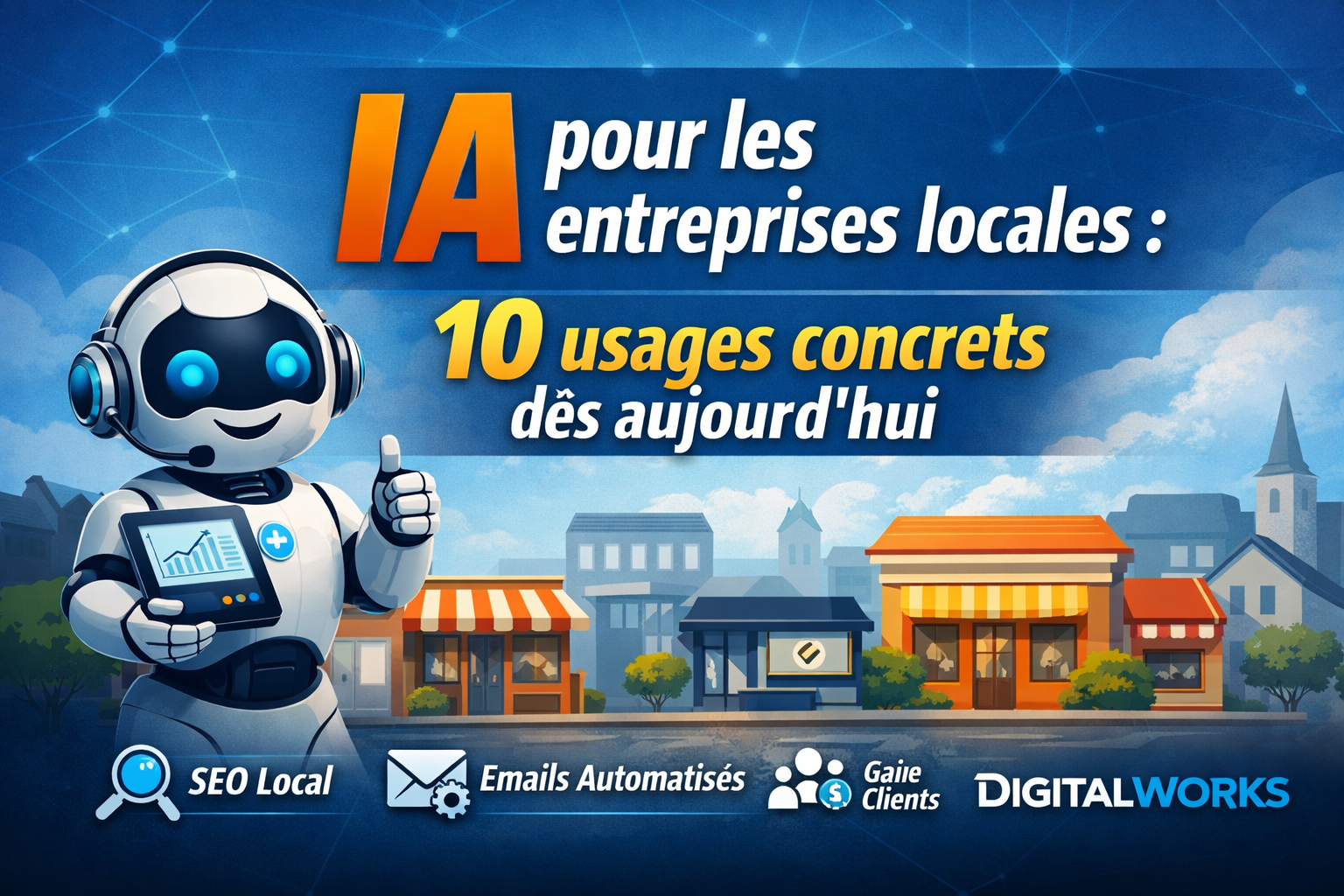 IA pour les entreprises locales : 10 usages concrets dès aujourd’hui pour gagner du temps et des clients miniature