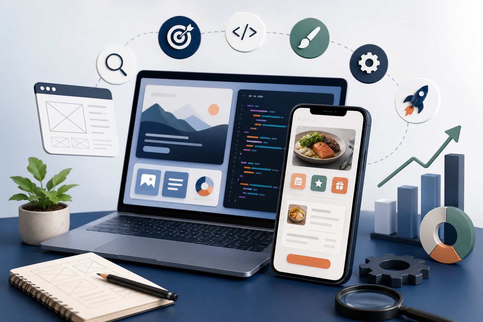 Développement d'applications web pour les PME : guide pratique miniature